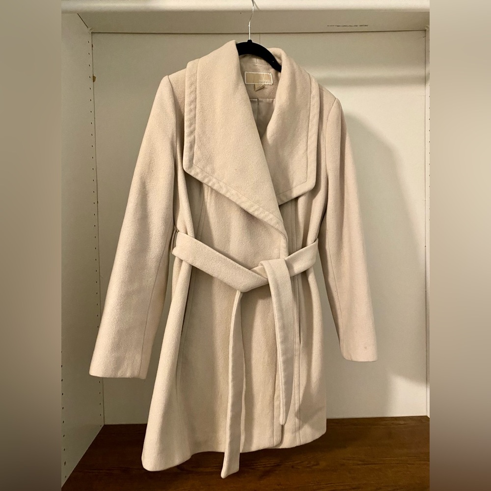 Michael Kors Wool Wrap Coat Sz M